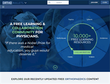 Tablet Screenshot of orthobullets.com